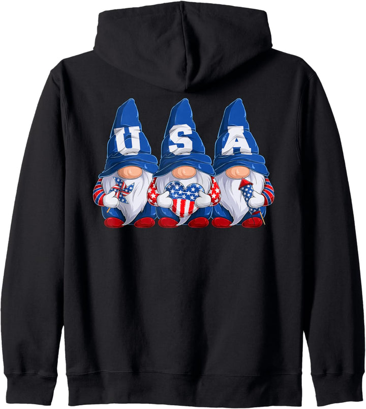 Zwerge USA Souvenir Flagge Damen, Herren, Jungen, Mädchen Kapuzenjacke