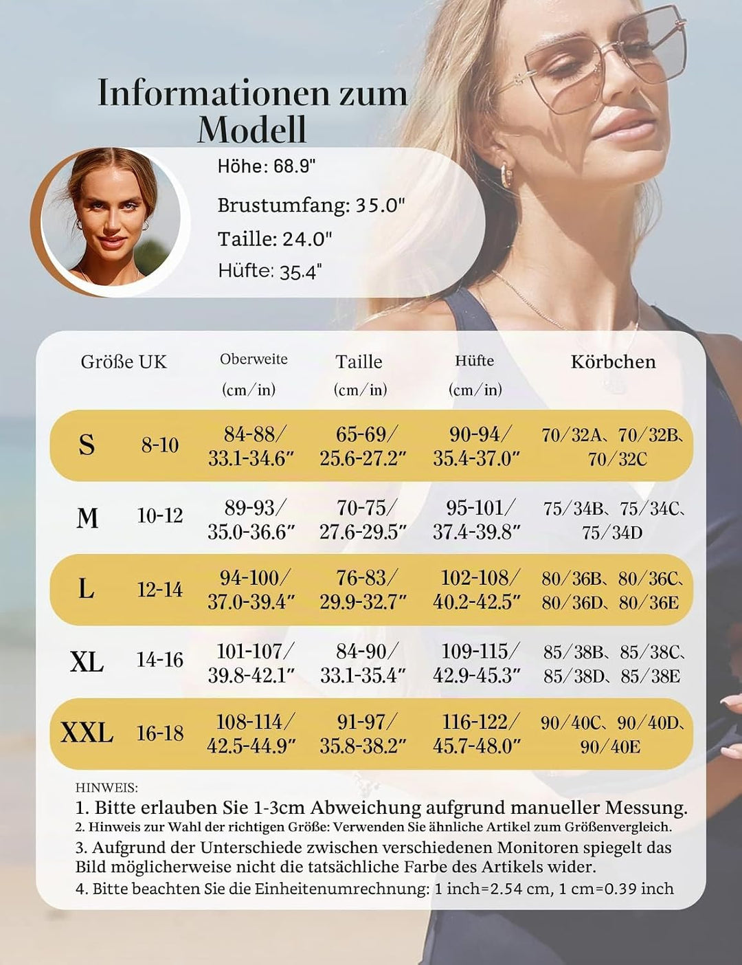 UMIPUBO Tankini Damen Bauchweg Sexy V-Ausschnitt Badeanzug Sets Grosse Grössen Push up Bademoden Hig