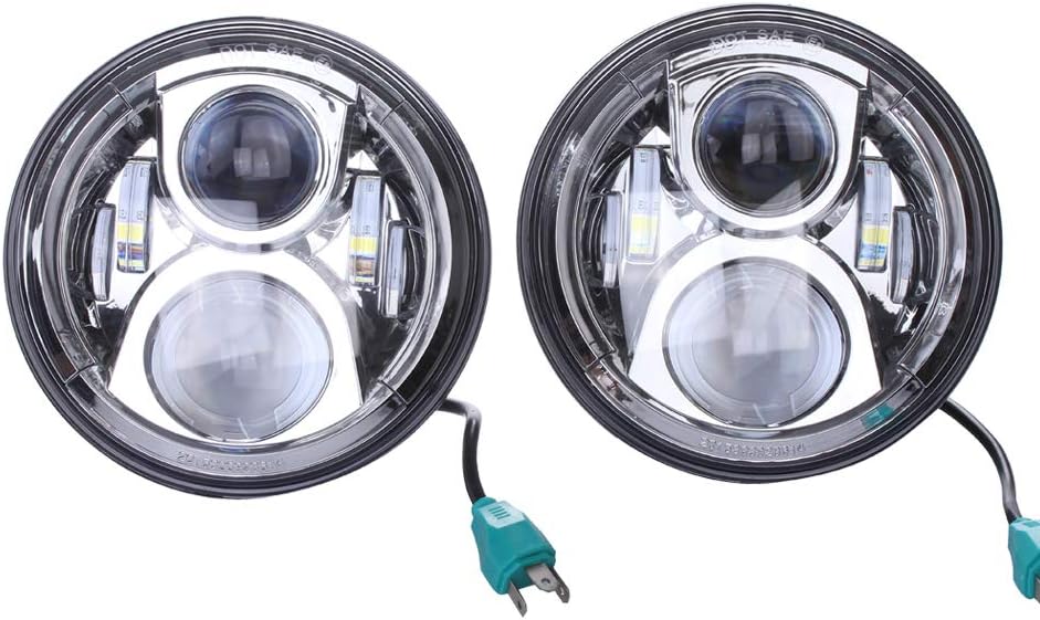 SXMA 50W 7 "Zoll-runde LED-Scheinwerfer-Birnen-Lampe mit hallo/Lo-Strahl für Wrangler JK TJ LJ LKWs
