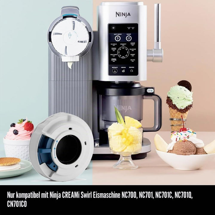Ausgabedeckel und Pressmechanismus für Ninja Swirl by CREAMi NC701EU NC700EU, Dispense Lid & Swirl P
