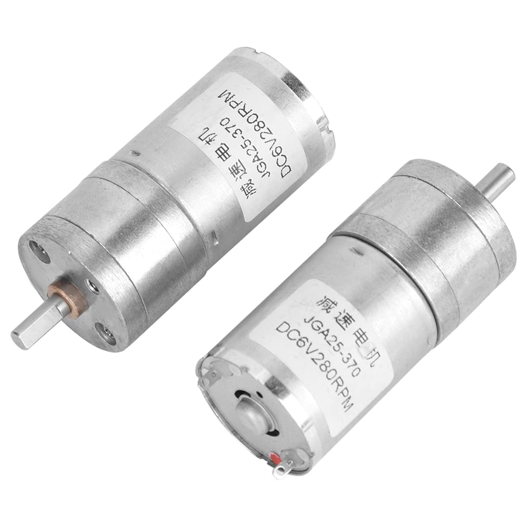 2pcs DC 6V 280RPM 25GA370 DC-Untersetzungsmotor,DIY Encoder Getriebemotor,Getriebemotor mit Rad-Kits