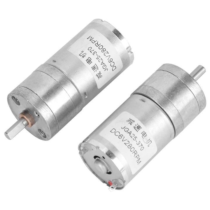 2pcs DC 6V 280RPM 25GA370 DC-Untersetzungsmotor,DIY Encoder Getriebemotor,Getriebemotor mit Rad-Kits