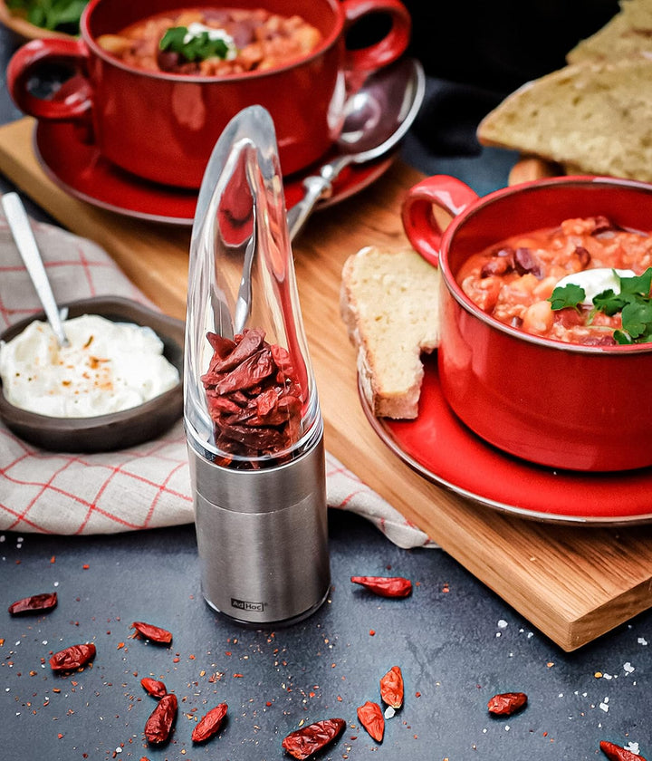 AdHoc MP203 Chilischneider Pepe | messerscharfe Chili Mühle mit original SchneidWerk und Aromaschutz