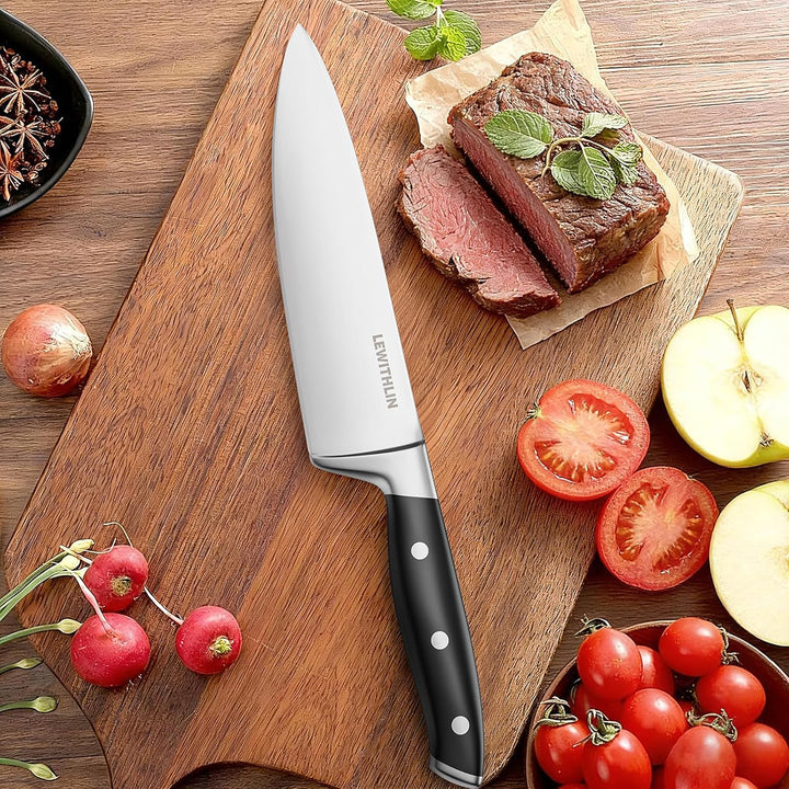 Kochmesser 20cm Profi Küchenmesser Messer Scharf Deutsch 1.4116 Edelstahl Chefmesser Tranchiermesser