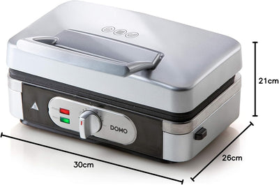 Domo DO9136C Sandwichtoaster 3-in-1, 1 Liter, Silber, Schwarz