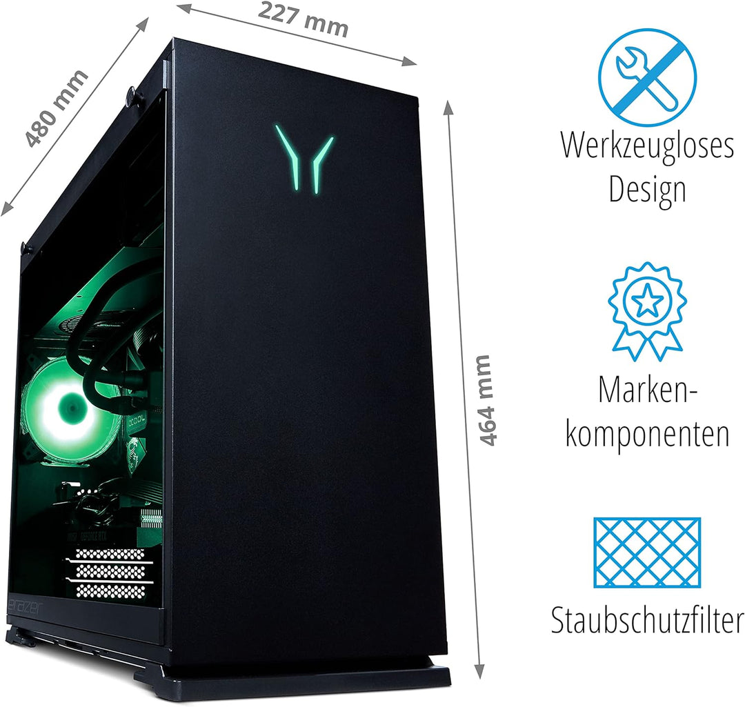 MEDION ERAZER Hunter X20 Gaming Desktop PC (Intel Core i7-13700K, 32GB RGB DDR5 RAM, 1TB SSD, GeForc