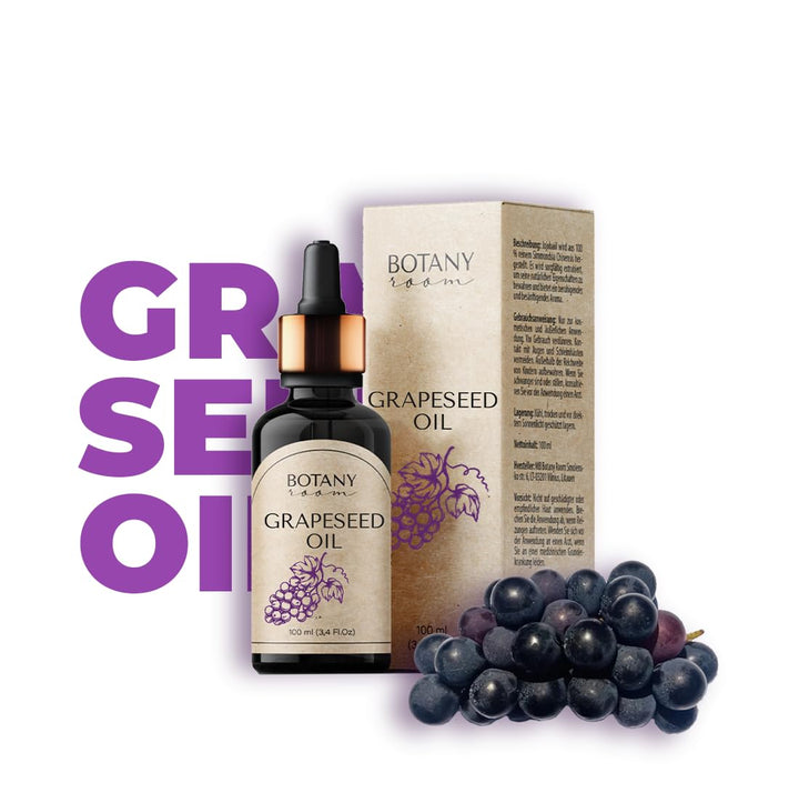Traubenkernöl Bio Hautöl 50ml - 100% rein, kaltgepresst - Pflege für Gesicht, Körper, Haare - für tr