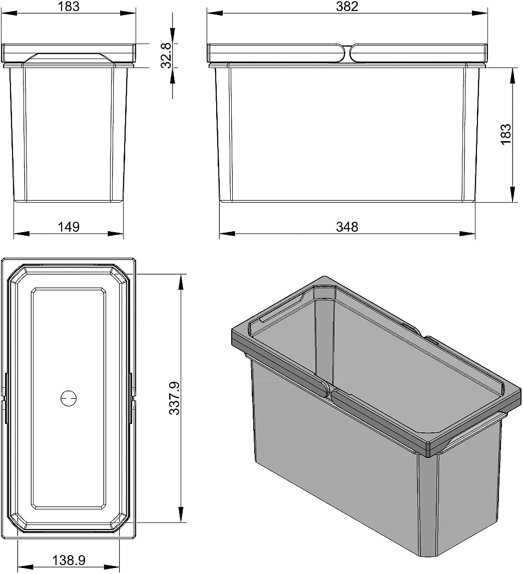 Naber Befestigung, Grau, 10L