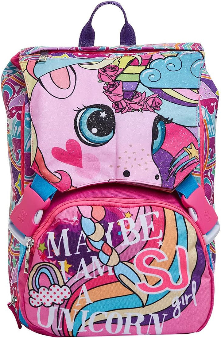 Sj Gang Ausziehbarer Rucksack Puppies Di, Rosa, Grund- und Mittelschule