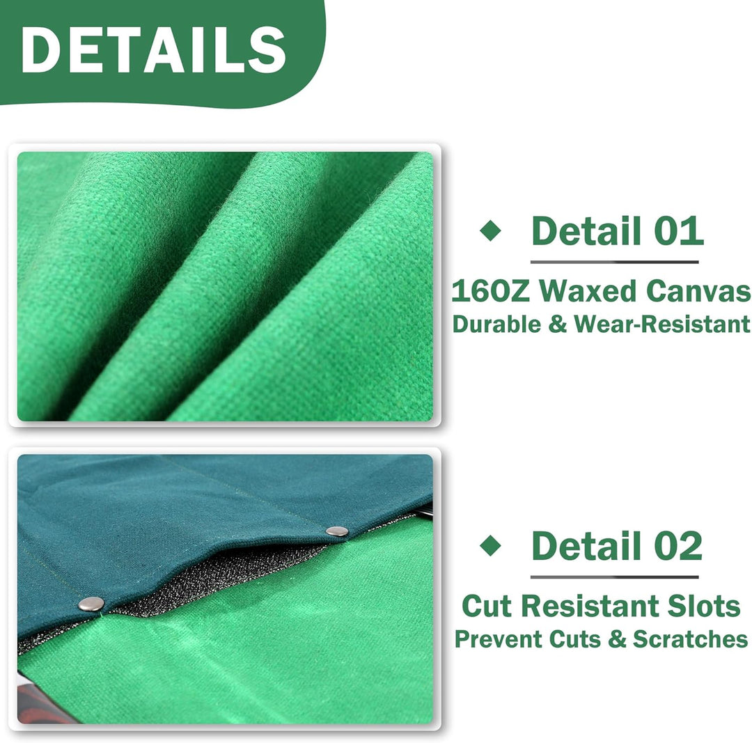 Kochmesserrolle, tragbares 4-Schlitz-Messeretui mit professionellem schnittfestem Tuch, strapazierfä