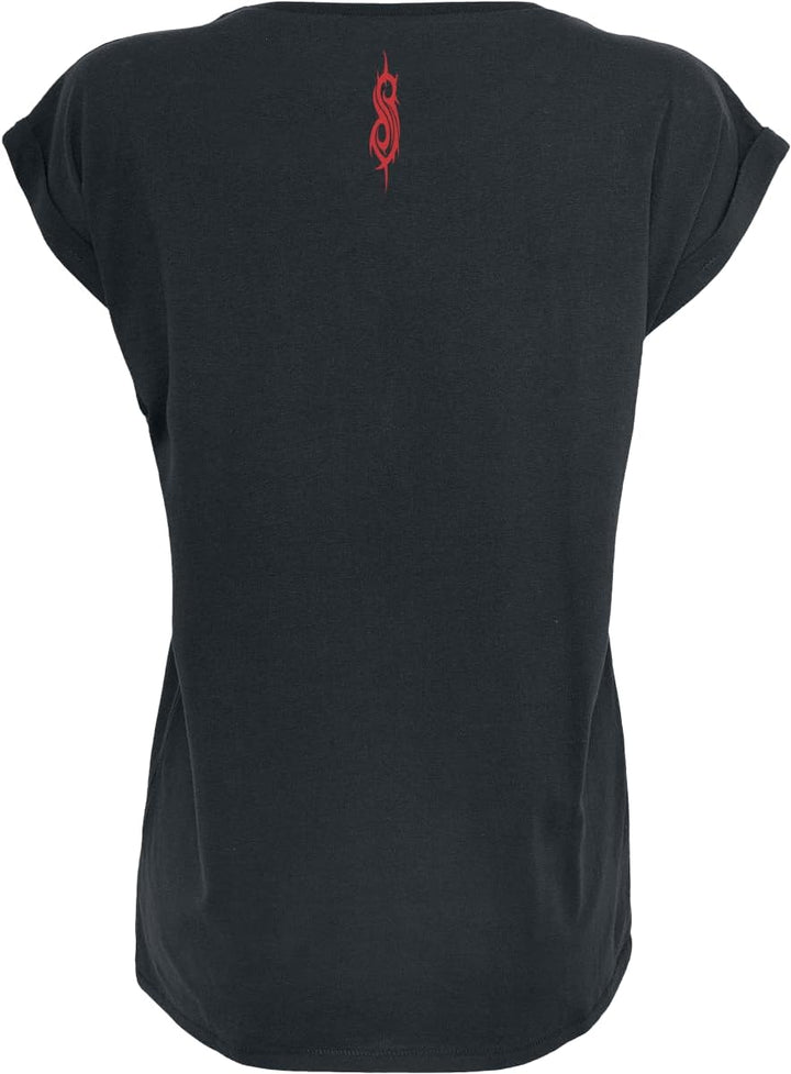 Slipknot Logo Frauen T-Shirt schwarz S 100% Baumwolle Band-Merch, Bands