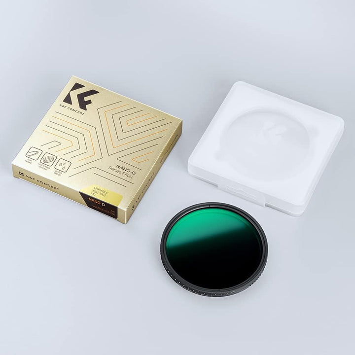 K&F CONCEPT Variabler ND Filter 62mm ND3-ND1000 Graufilter (1.5-10 Blendenstufen) （Nano-Dazzle）, 62m