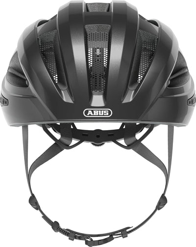 ABUS Rennradhelm Macator - sportiver Fahrradhelm für Einsteiger - auch für Zopfträger/-innen - für D