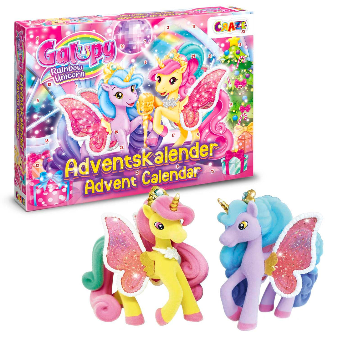 Galupy Rainbow Unicorn Spielzeug-Adventskalender für Kinder – Einhorn-Weihnachtskalender für Mädchen
