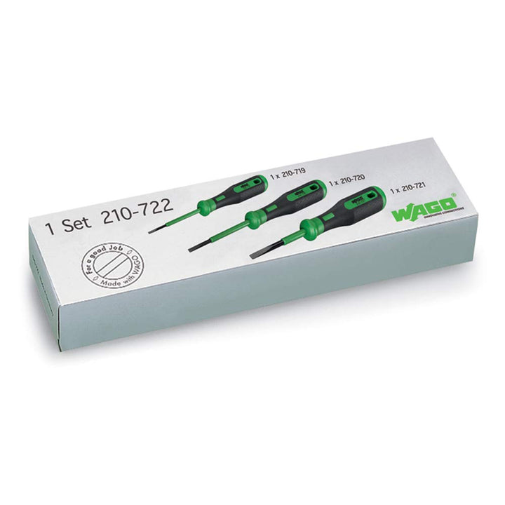 WAGO Betätigungswerkzeug-Set 210-722 | teilisolierter Schaft, Typ 1, Klinge (2,5 x 0,4) mm; Typ 2, K