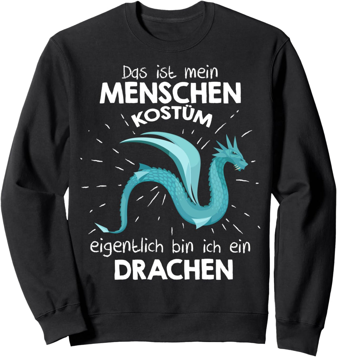 Mein Menschen Kostüm Bin ich ein Drachen, Halloween Outfit Sweatshirt