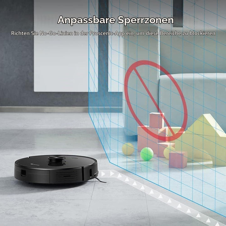 Proscenic M7 PRO WLAN Saugroboter, Staubsauger Roboter mit Laser-Navigation, App- und Alexa Steuerun