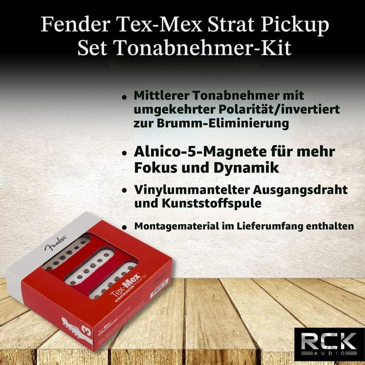 Fender Tex-Mex™ Strat® Tonabnehmer, (3) Tex Mex Traditionell, Tex Mex Traditionell