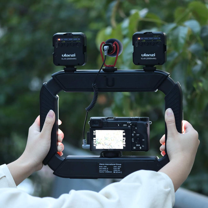 Ulanzi U200 Ringlamp Video Rig - with Phone Holder and Built-in Power Bank