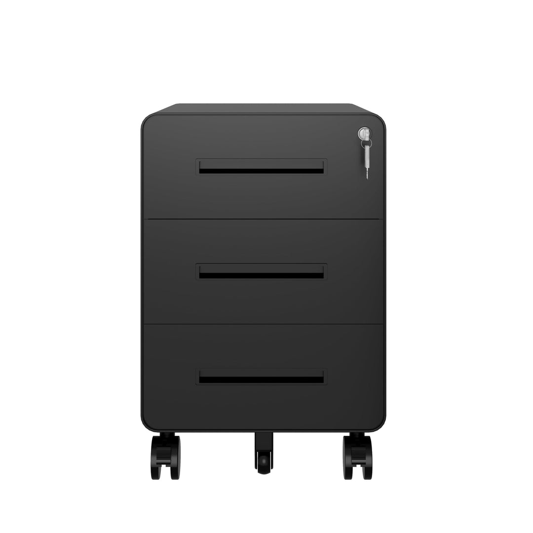 BISLEY Rollcontainer EasyRoll - mit 3 Schublade, Bürocontainer in der Farbe 633 schwarz - Rollwagen