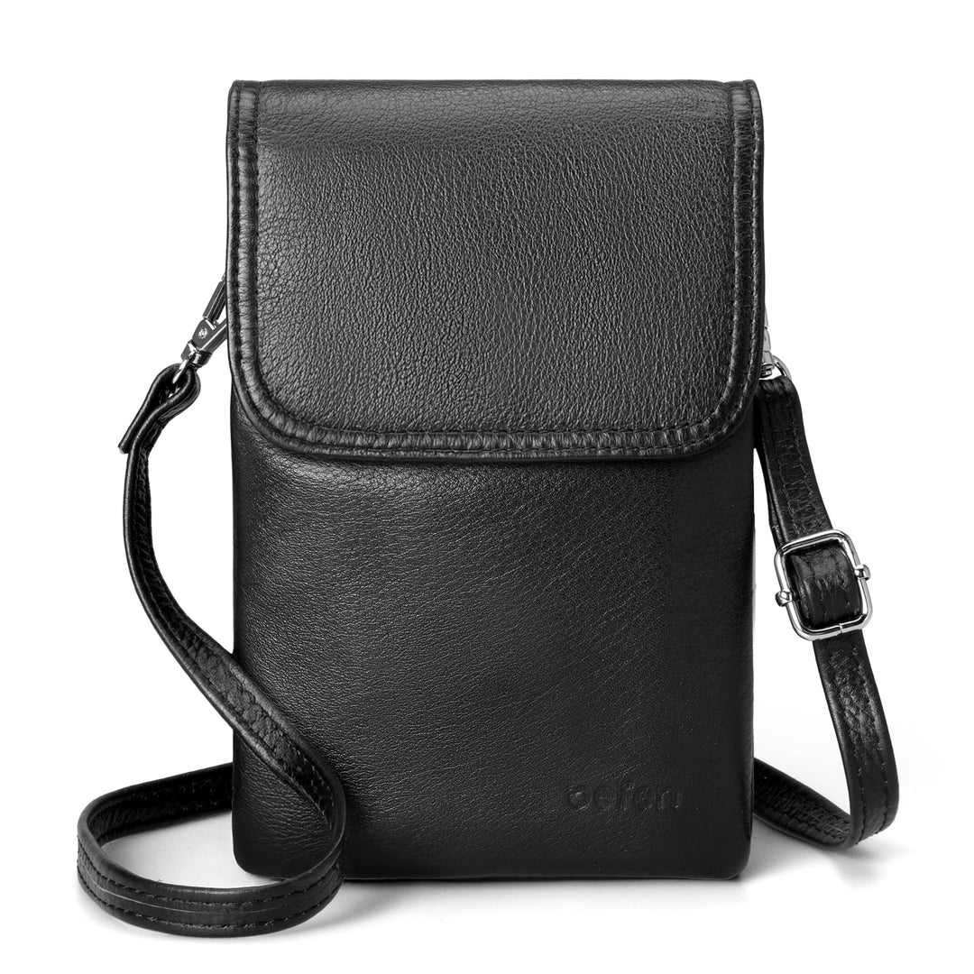 befen Echtleder Handytasche zum Unhängen Damen, Moderne Handytasche Kleine Umhängetasche Damen Genui