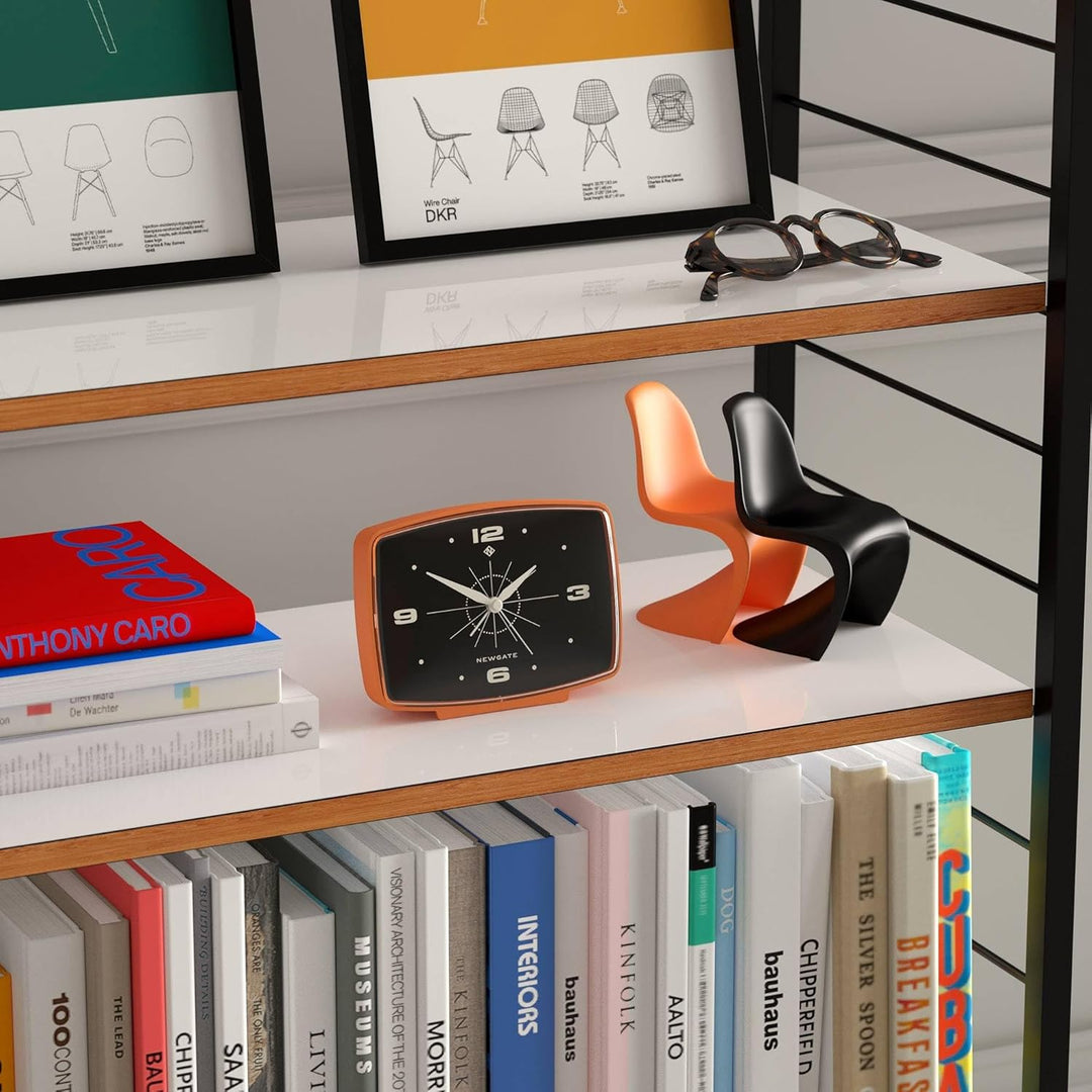 NEWGATE® Brooklyn Retro-Wecker/Tischuhr – Rechteckiger Wecker – Schlafzimmerzubehör – Schreibtischzu