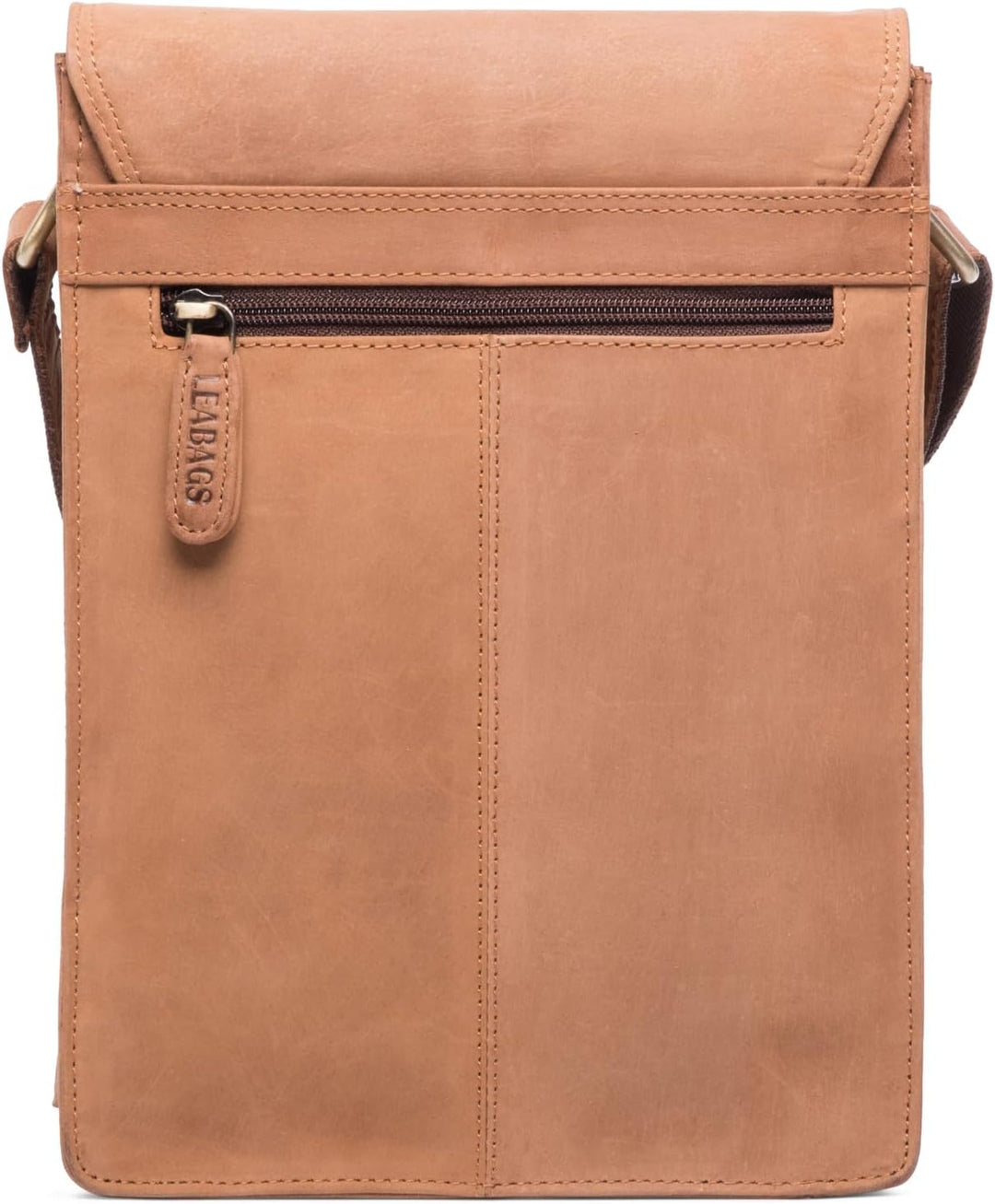 LEABAGS Leder Umhängetasche Herren & Damen I Messenger Bag mit Schultergurt I Schultertasche I Arbei