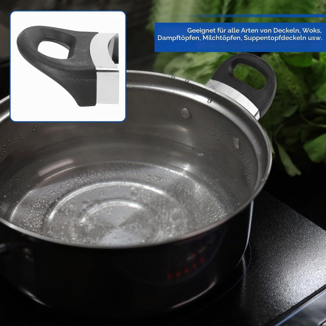 Cabilock Induktionskochtopf Griff Ersatz 7.50X6.50X2.50Cm Edelstahl Topfgriff Set Abnehmbar Doppello