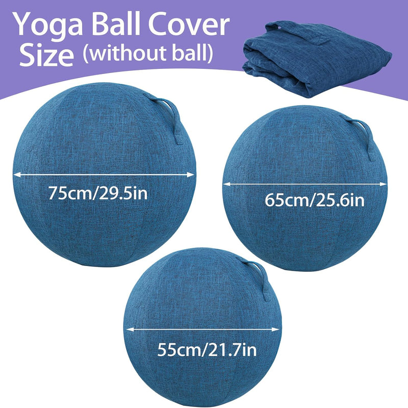 ZOSONET Sitzball Abdeckung,55cm 65cm 75cm Gymnastikball Bezug für Sitzball Fitnessball,Faltbar Sitzb