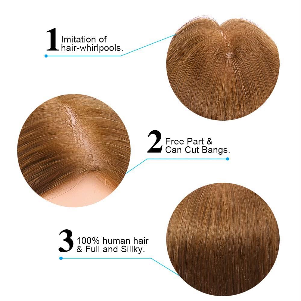 Frisierkopf Echthaar, TopDirect 18 Zoll 45 cm Übungskopf 100% Echthaar Cosmetology Mannequin Puppenk