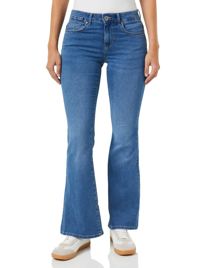 ONLY Damen Onlreese Reg Retro Flared Dnm Box 31W / 30L Light Medium Blue Denim, 31W / 30L Light Medi