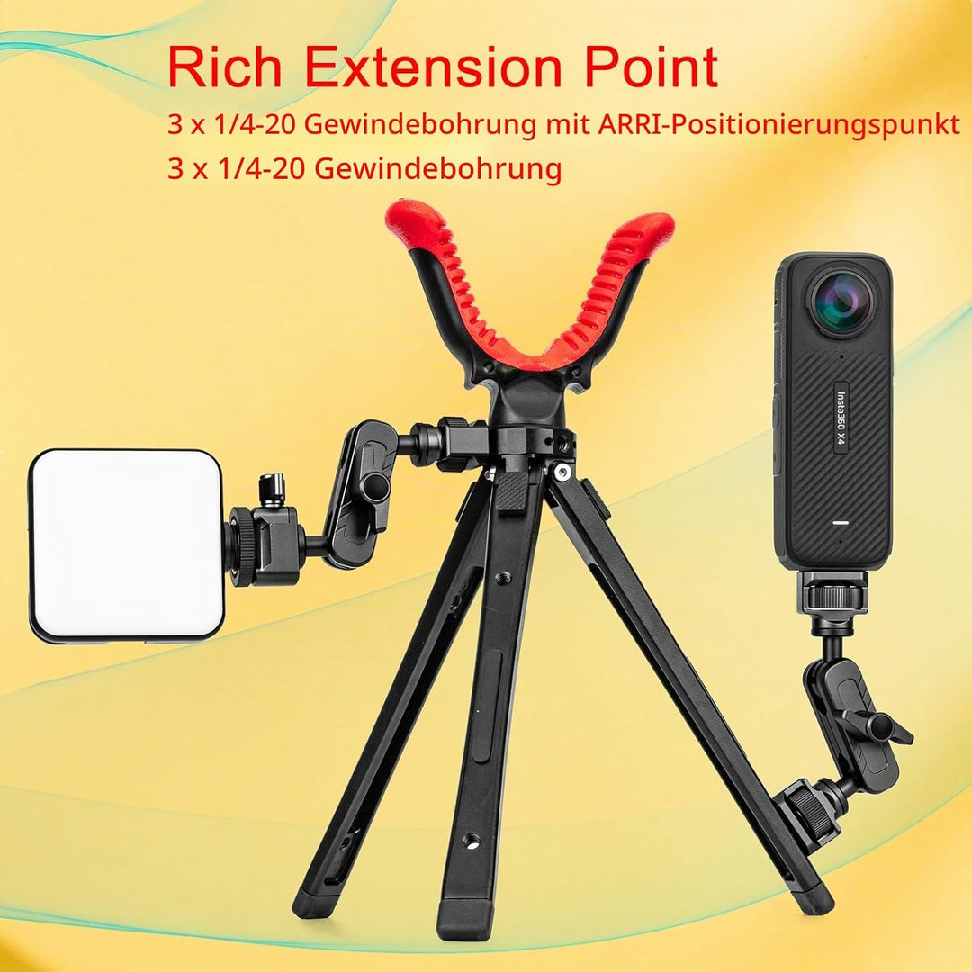 Zeadio Kamerastativ-Auflage, 2,4-8,7 Zoll (6,1-22 cm) höhenverstellbare Stativhalterung mit 360-Grad