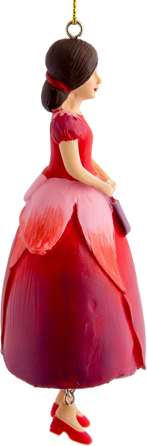 Blumen Mädchen Fuchsie zum Hängen Figur Dekofigur Gartenfigur für den Innenbereich, Fuchsie