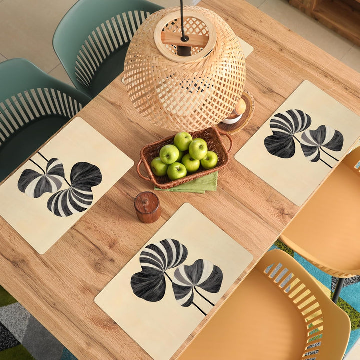 KitchenYeah© Platzsets Abwaschbar 6-Teilig 45x30 cm Tischsets Platzdeckchen rutschfeste Platzset Unt