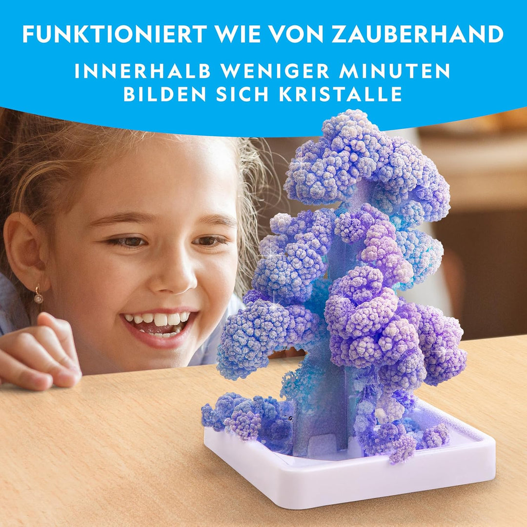 NATIONAL Geographic Bastelset für Kinder – Kristallzucht-Set, 6 Kristallbäume in 6 Stunden wachsen L