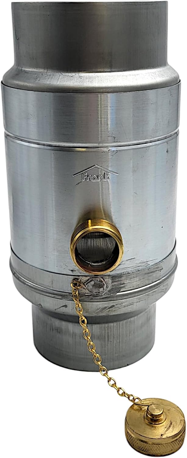 zbs24 Zink Regenwassersammler 80mm Set 1, Wassersammler mit automatischer Füllstop, mit Schlauchverb