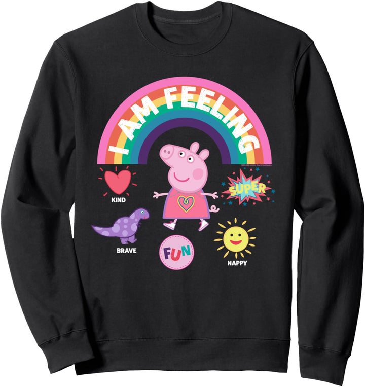 Peppa Wutz I Am Feeling Kind, Brave, Fun, Happy, SUPER! Sweatshirt