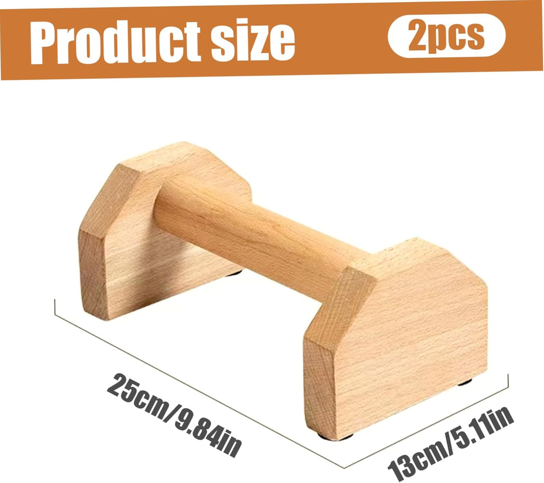 Liegestützgriffe für den Boden, 1 Paar, 25, 4 cm, Holz-Liegestützstange, robuste Liegestützgriffe, r