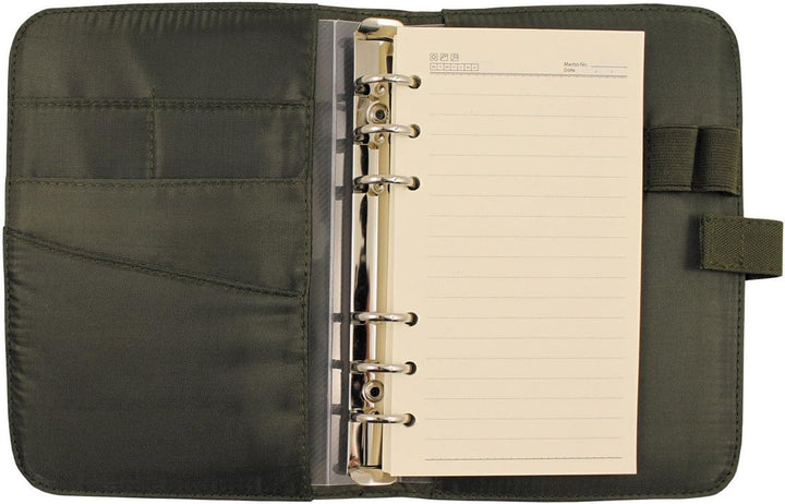 MFH Terminplaner A6 Organizer Ringbuchhalterung Memobuch Timer Verschiedene Ausführungen Oliv, Oliv
