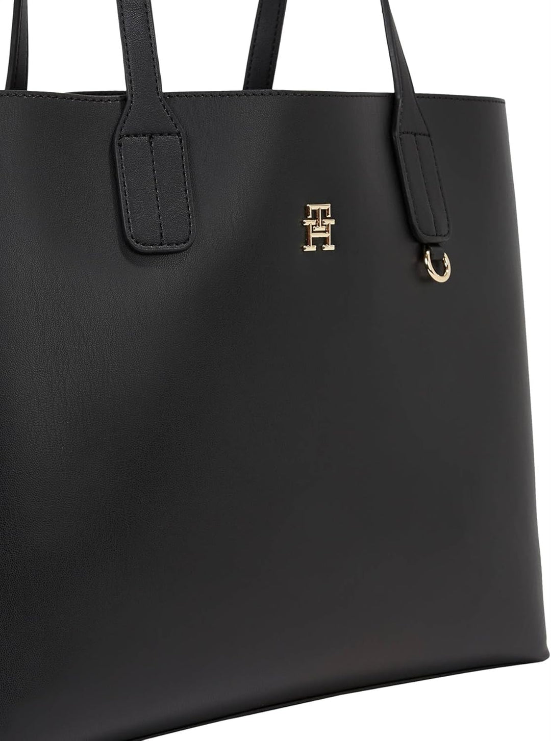 Tommy Hilfiger Damen Tote Bag Tasche Iconic Tommy Satchel Mittelgross Einheitsgrösse Schwarz, Einhei