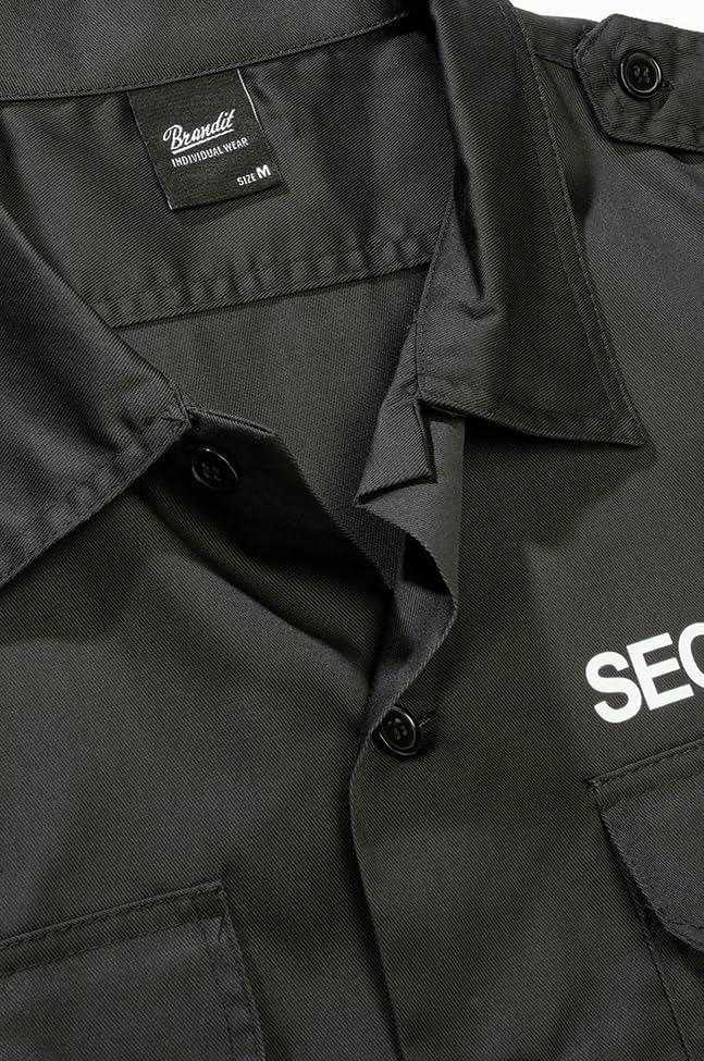 Brandit Herren Security Us Shirt Short Klassisches Hemd 7XL Schwarz - Kurzarm, 7XL Schwarz - Kurzarm