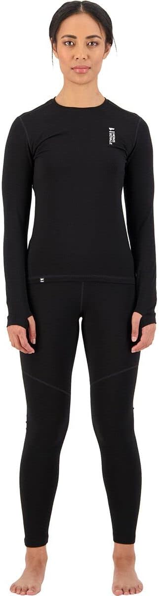 Mons Royale W Cascade Legging Print S Schwarz, S Schwarz