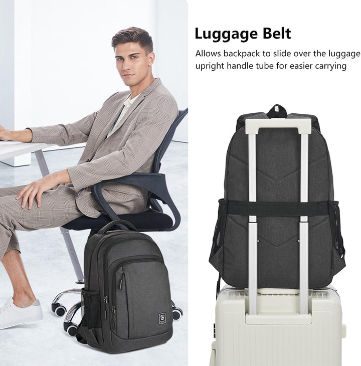 17.3 Zoll Laptop Schulrucksack Teenager Jungen und Mädchen, Rucksack Herren Gross mit Laptopfach Was