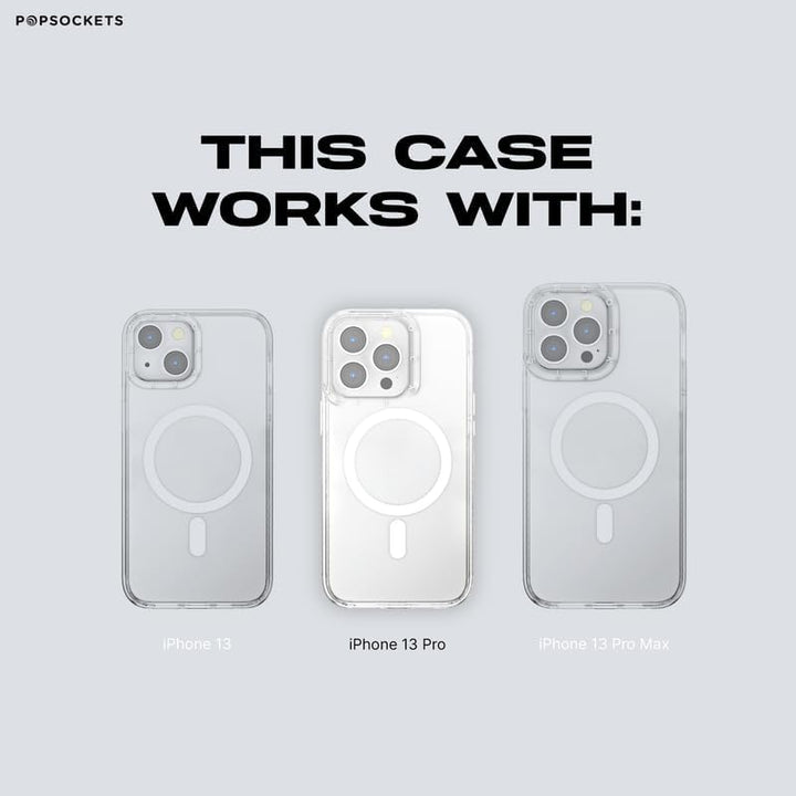 PopSockets: PopCase Kompatibel mit Magsafe - Hülle für iPhone 13 Pro mit Abnehmbarem PopGrip Slide S