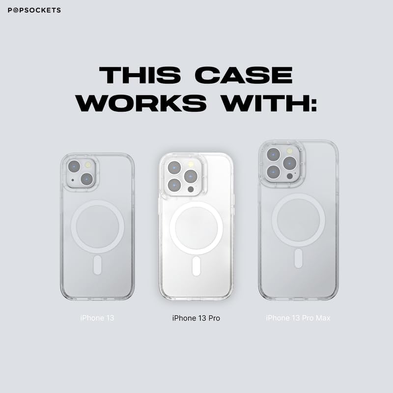 PopSockets: PopCase für MagSafe - Hülle für iPhone 13 Pro mit Abnehmbarem PopGrip Slide Sockel und G