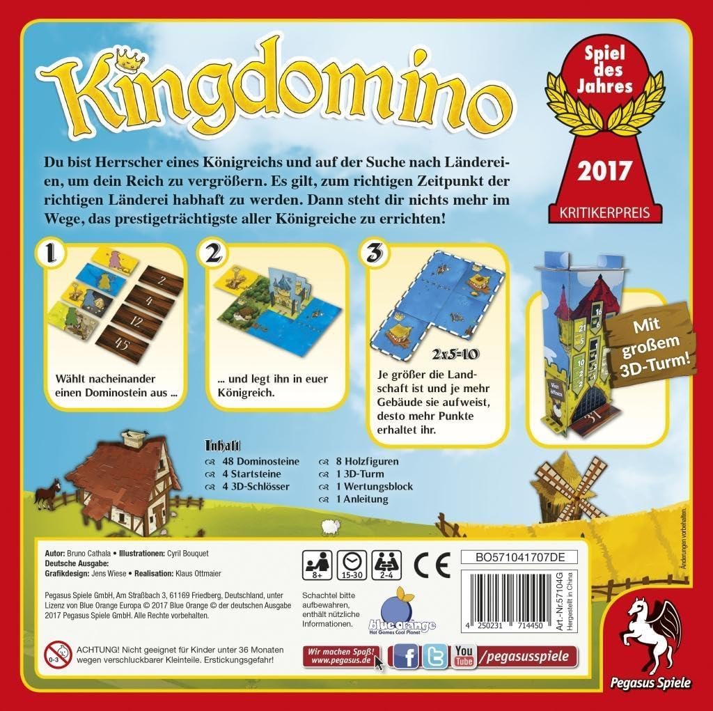 Pegasus Spiele 57104G - Kingdomino Spiel des Jahres 2017 Kingdomino Brettspiele, Kingdomino Brettspi