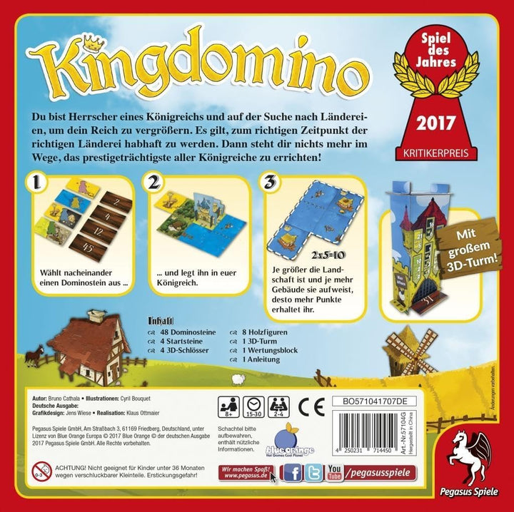 Pegasus Spiele 57104G - Kingdomino Spiel des Jahres 2017 Kingdomino Brettspiele, Kingdomino Brettspi