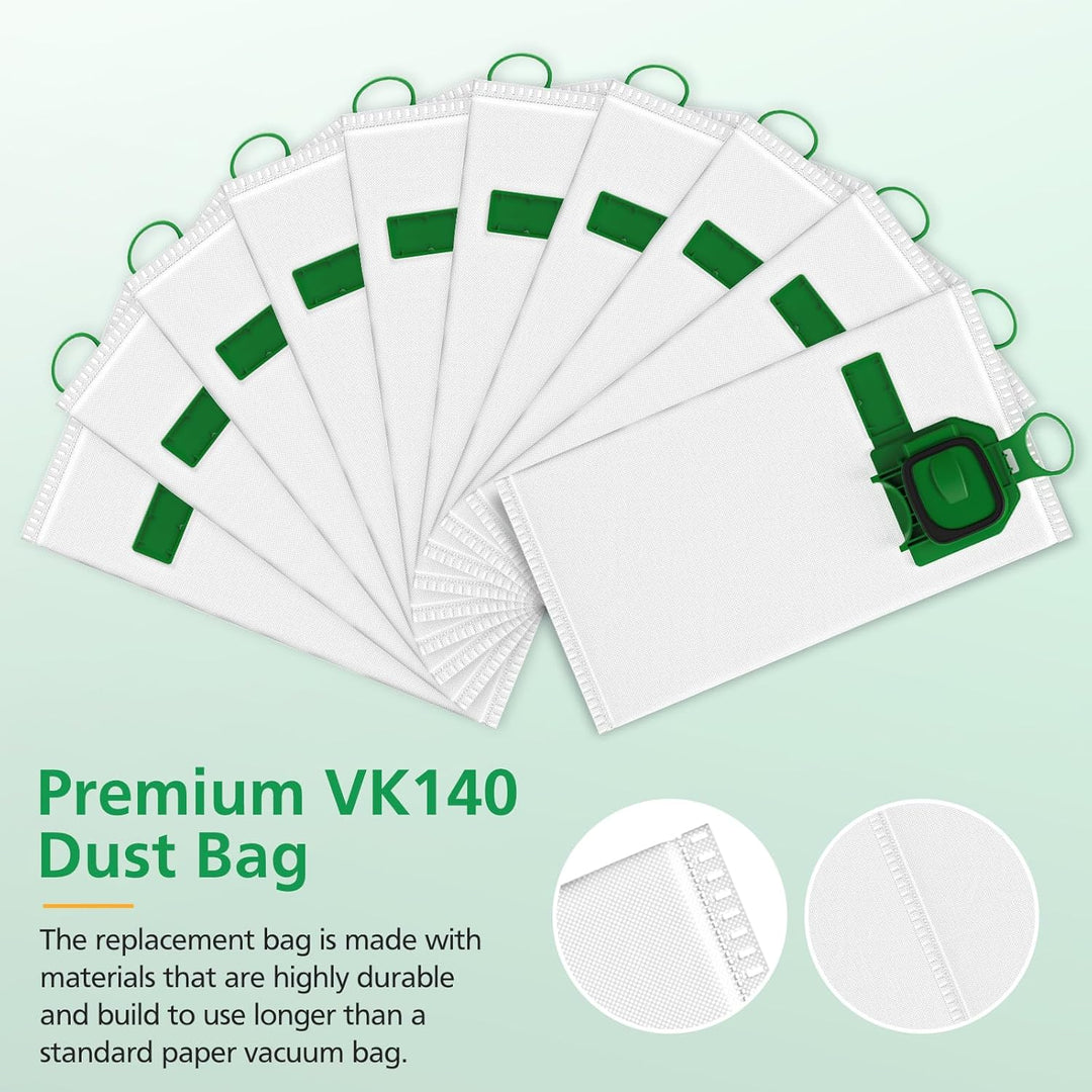 15x Staubsaugerbeutel für Vorwerk Staubsauger Kobold VK140 VK150 - Grün