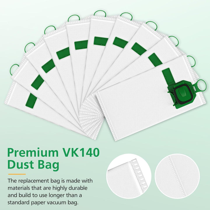 15x Staubsaugerbeutel für Vorwerk Staubsauger Kobold VK140 VK150 - Grün