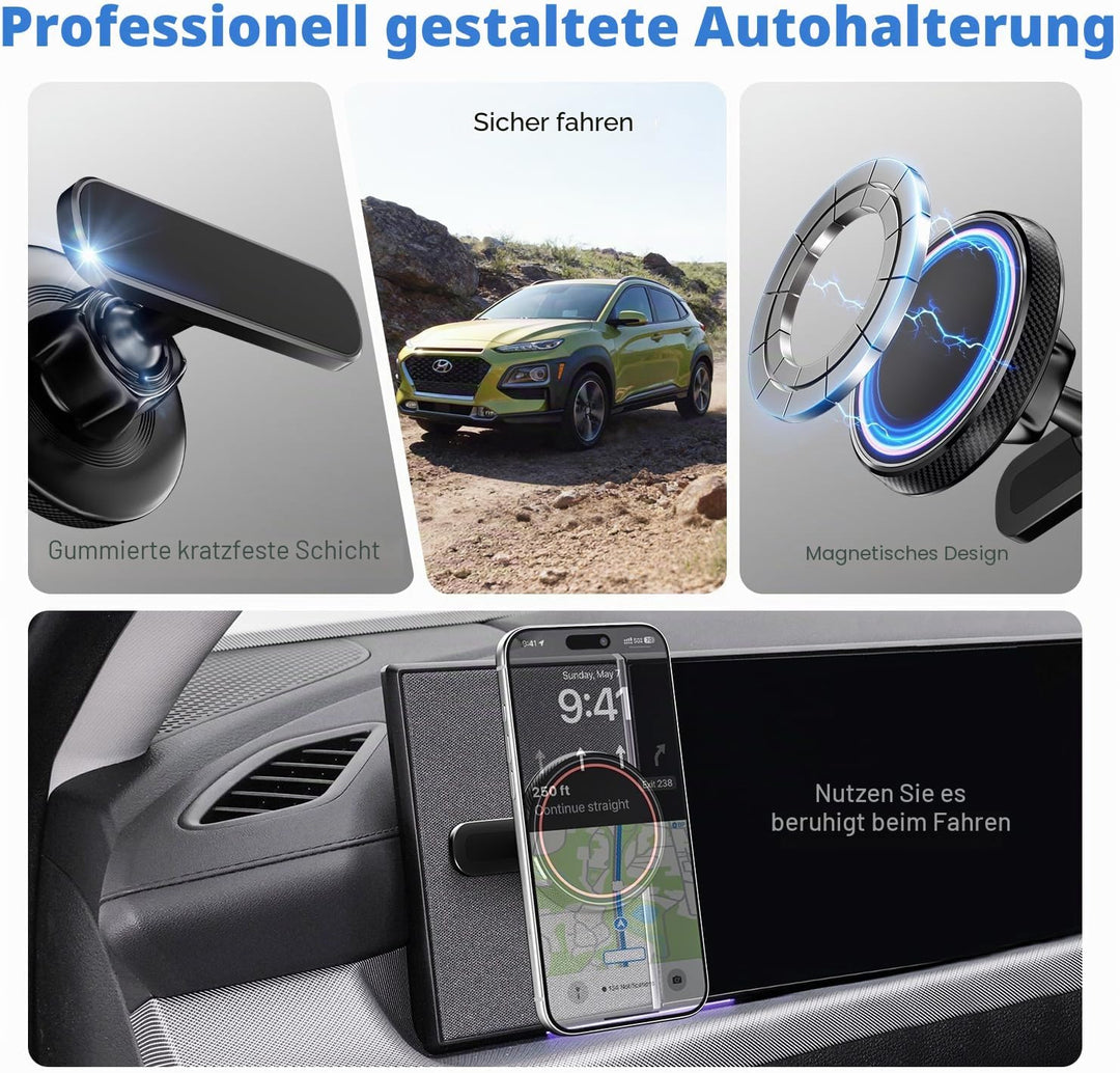 Entworfen für Hyundai Ioniq 5 Handyhalterung [Kompatibel mit MagSafe], Magnetisch an Metallischem Ar